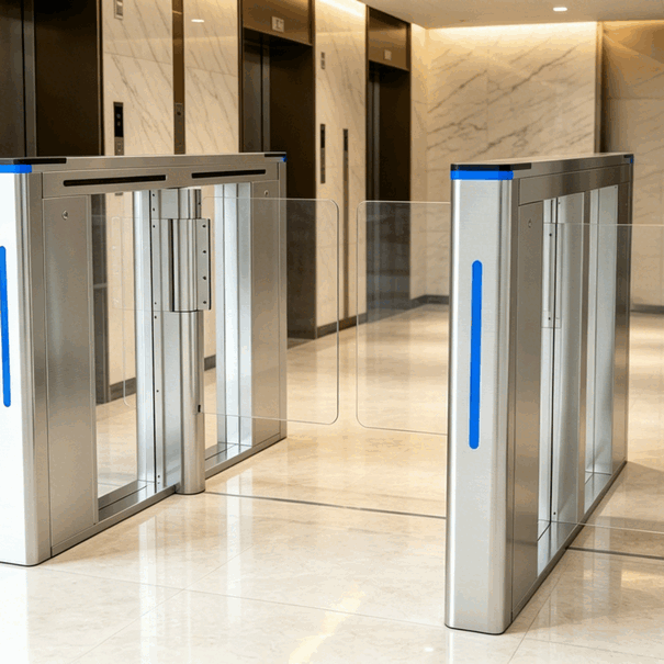Sas optique double à grande vitesse pour entrées de supermarchés et d'usines