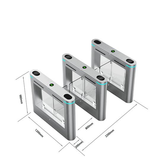 Tourniquets piétonniers multifacteurs à grande vitesse pour passages d'entreprise sécurisés