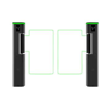 Barrière pivotante IP44 avec reconnaissance faciale et anti-resquille pour pôles technologiques