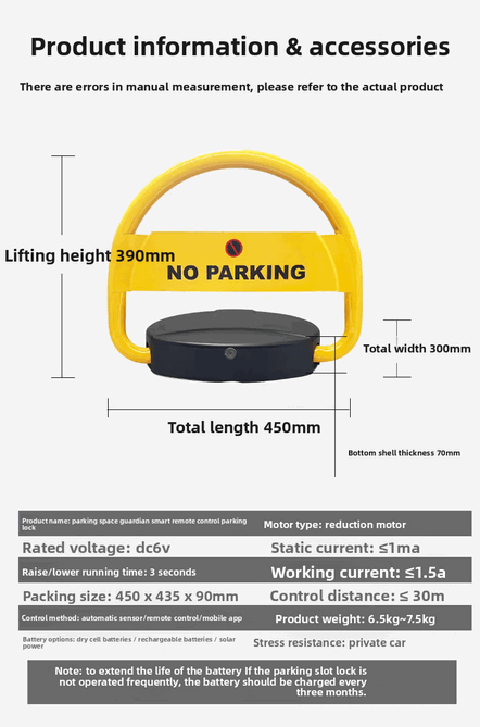 Modern Stainless Steel Automatic Smart Parking Space Barrier Lock – Minimalist Vehicle Access Control and Parking Management System for Premium Commercial Facilities