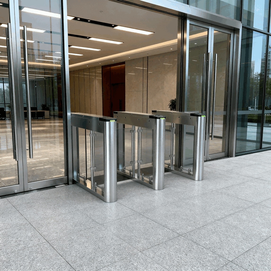 Tourniquet pivotant anticollision RFID et QR pour projets d'infrastructure intelligente