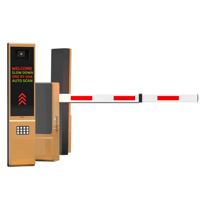 Barrière pliante grillagée automatique avec indicateur d'état DEL