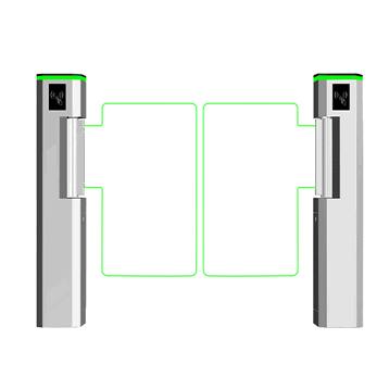 Barrière pivotante IP44 avec reconnaissance faciale et anti-resquille pour pôles technologiques
