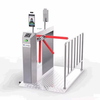 Tourniquet tripode semi-automatique en acier inoxydable 304 pour installations publiques