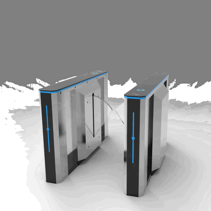 Barrière à ailettes en acier inoxydable 304 avec RFID et empreinte pour bureaux