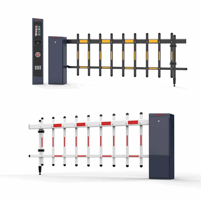 Barrière d'accès basse tension 24 V CC avec bande DEL très visible
