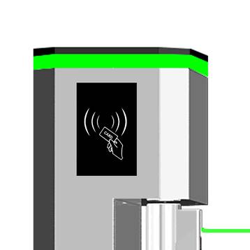 Barrière pivotante IP44 avec reconnaissance faciale et anti-resquille pour pôles technologiques